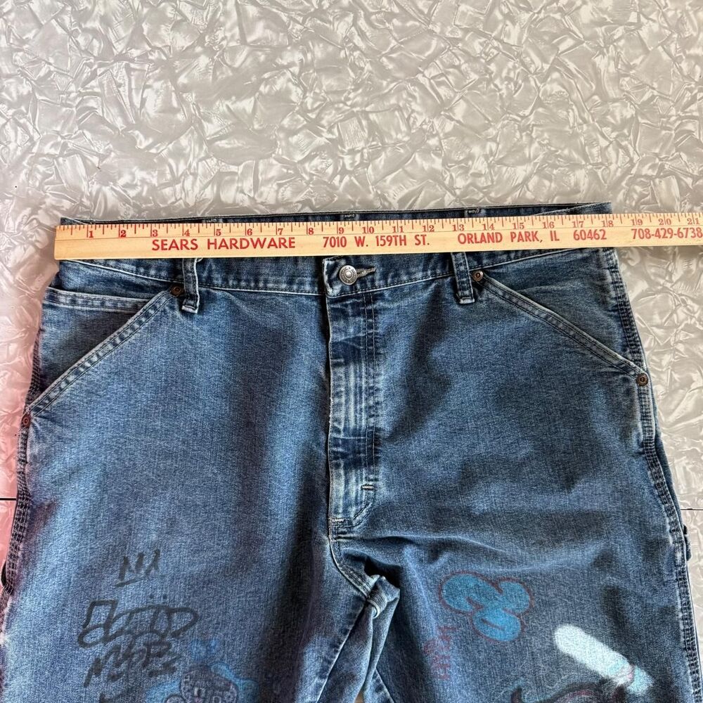 Wrangler Men's Blue and Navy Jeans - Picture 8 of 8